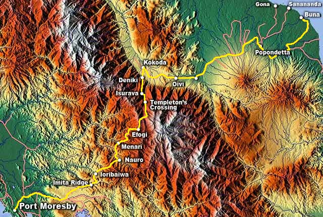 Kokoda Track Map - 12 Day Trek - Advanced Native Tours